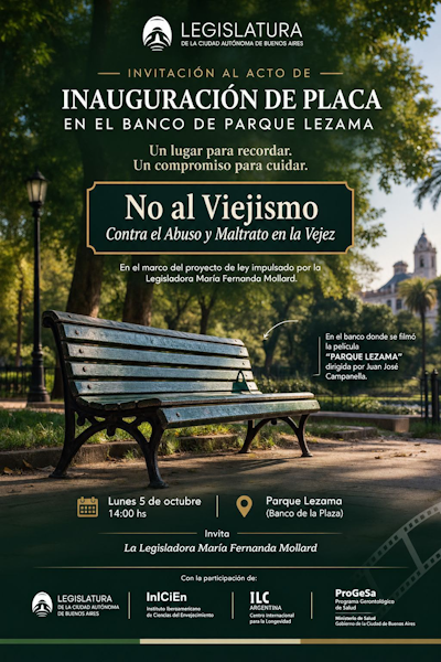 Placa Banco Parque Lezama 2026